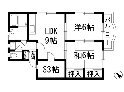 柴ハイツ(2SLDK/2階)の間取り写真