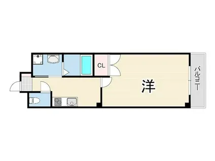 LA FORTE OKABA(1K/1階)の間取り写真