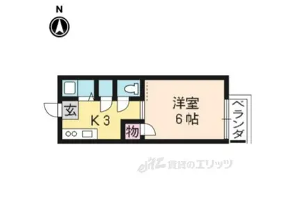 小寺ハイツ(1K/1階)の間取り写真