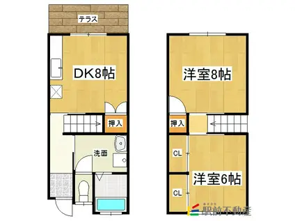 一木壱番館(2LDK/1階)の間取り写真