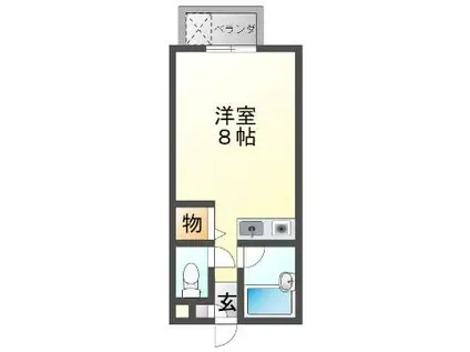 アクト第3アパート(ワンルーム/3階)の間取り写真