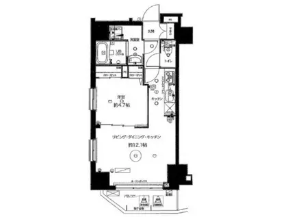RISING PLACE浅草四番館(1LDK/2階)の間取り写真