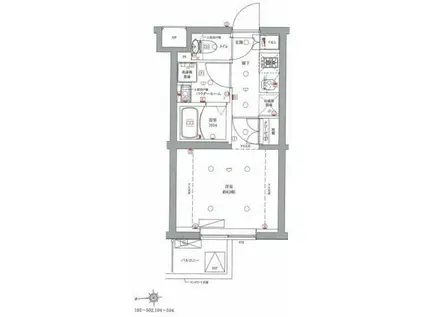 MAXIV HY′S 高砂AZ(1K/5階)の間取り写真