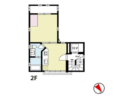 JLBグランエクリュ中目黒III(1DK/2階)の間取り写真