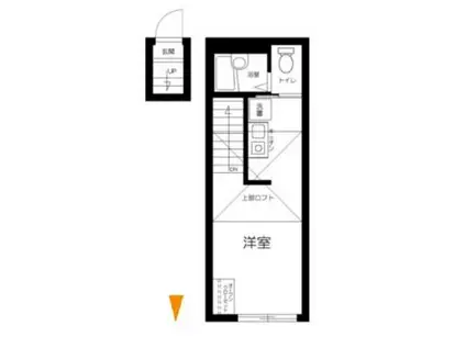 メゾン・ド・セリーヌ(1K/1階)の間取り写真