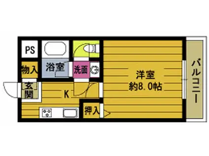 エンブレム顕徳(1K/3階)の間取り写真