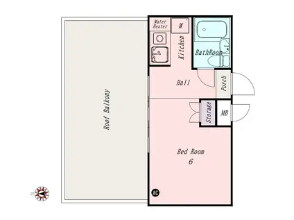 マートルコート森下(ワンルーム/5階)の間取り写真