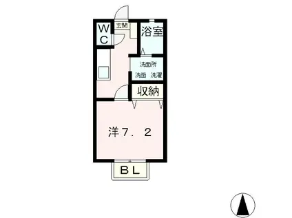 コーポナカムラ(1K/2階)の間取り写真