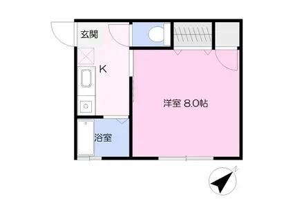 パラッツォ(1K/1階)の間取り写真