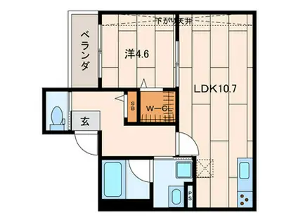 キルシュ(1LDK/2階)の間取り写真