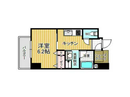 セレニティー東山公園(1K/4階)の間取り写真