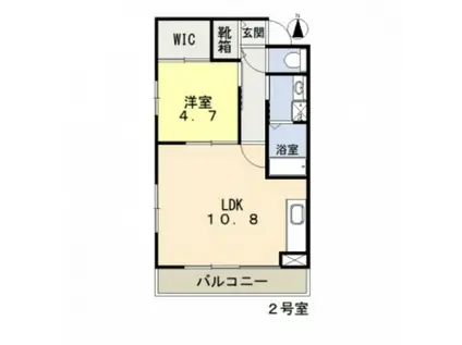 カーサあくら通(1LDK/5階)の間取り写真