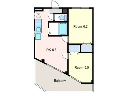 パルモッコ(2DK/3階)の間取り写真