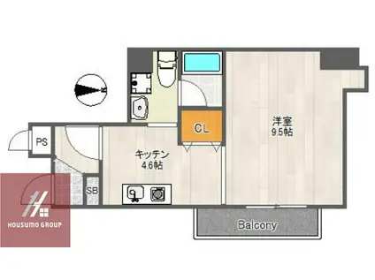 ROMI SKY南久宝寺(1K/5階)の間取り写真