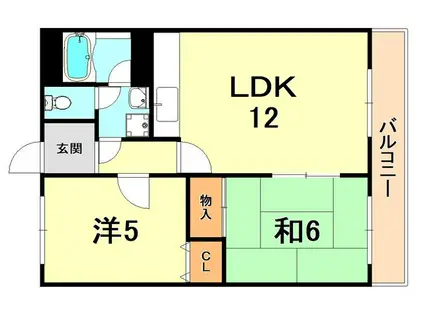 リアライズ高尾(2LDK/4階)の間取り写真