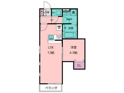 MAISON・CROIRE(1LDK/3階)の間取り写真