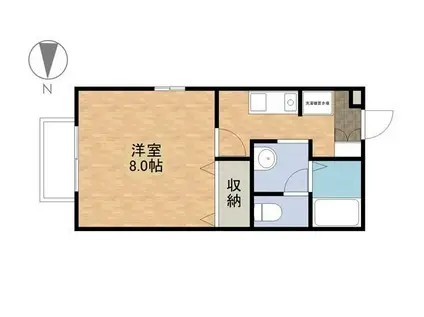 セジュールIZUMI(1K/2階)の間取り写真