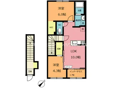 フェリース・グラン(2LDK/2階)の間取り写真