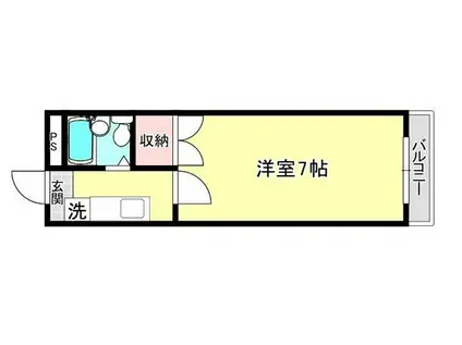 ジェントリィ下中野(1K/1階)の間取り写真