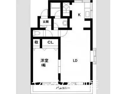 プレサージュ中島(1LDK/1階)の間取り写真