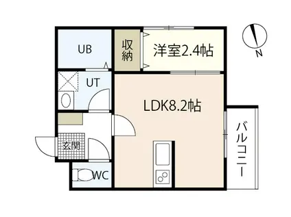 セブンプロート南観音7丁目(1LDK/3階)の間取り写真