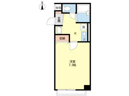 ニューフラット東馬込(1K/3階)の間取り写真