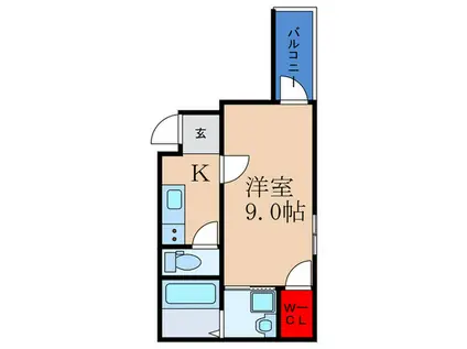 LE COEUR下新庄(1K/3階)の間取り写真