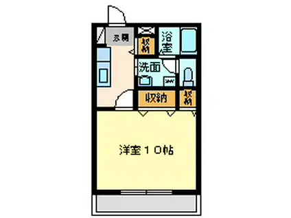 新町 アビリティ新町(1K/5階)の間取り写真