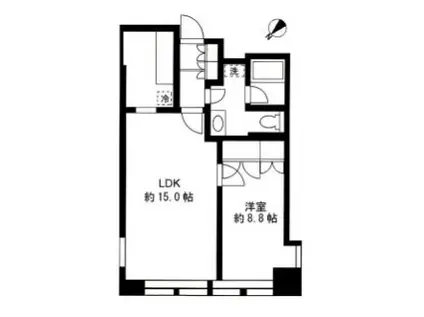 渋谷プロパティータワー(1LDK/14階)の間取り写真