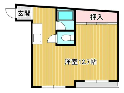 地下鉄堺筋線 恵美須町駅 徒歩7分 4階建 築50年(ワンルーム/4階)の間取り写真