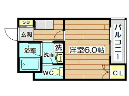 シェットランド(1K/1階)の間取り写真