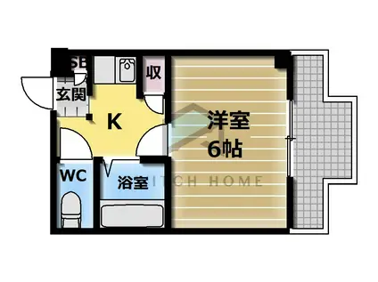 ハイムリップル(1K/3階)の間取り写真