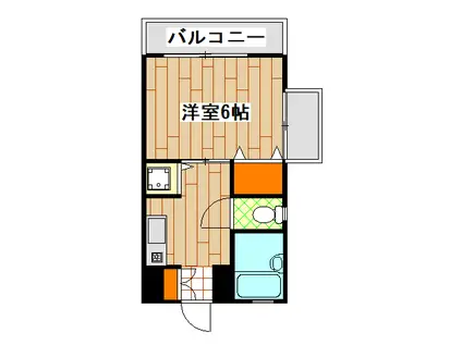 ブルーマロ―鎌谷(1K/1階)の間取り写真