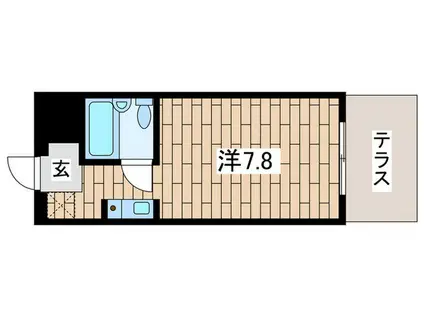 サンレイコート(ワンルーム/1階)の間取り写真