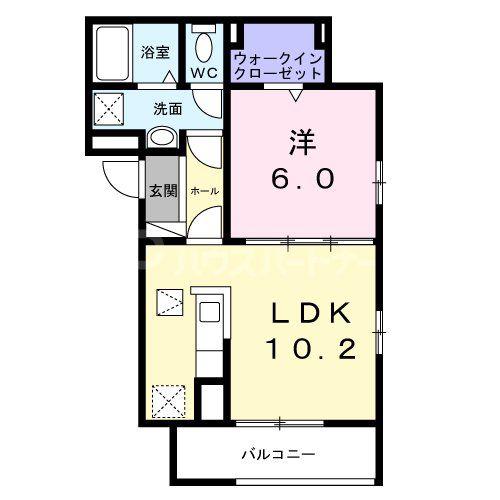 東武伊勢崎線 梅島駅 徒歩17分 3階建 築1年(1LDK/1階)の間取り写真