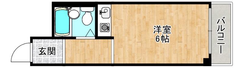 グレース壱番館(ワンルーム/1階)の間取り写真