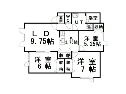 WINDIA(3LDK/1階)の間取り写真