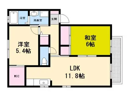 パークサイドヒルズ(2LDK/1階)の間取り写真