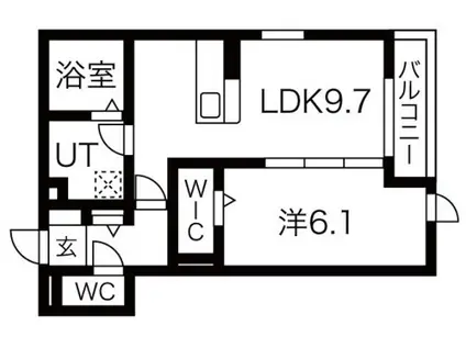 LES NES FAMIIAX M(1LDK/2階)の間取り写真