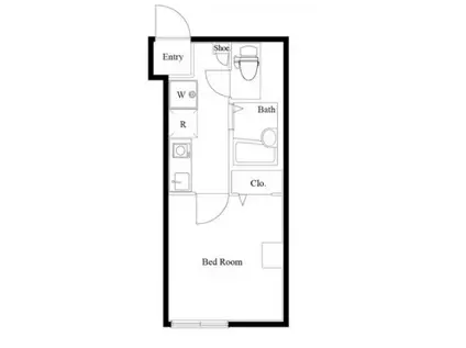 ヴィラスカイスリーパートII(1K/1階)の間取り写真