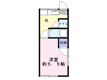 第三さつきハイツ(1K/1階)の間取り写真