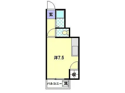 コンフォーティア泉(ワンルーム/1階)の間取り写真