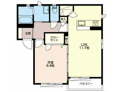 メゾン・ド・エスポワール(1LDK/1階)の間取り写真