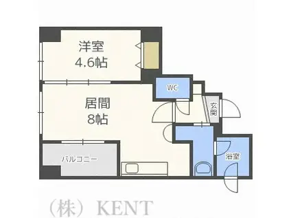 クラッセ円山ウエスト(1LDK/3階)の間取り写真