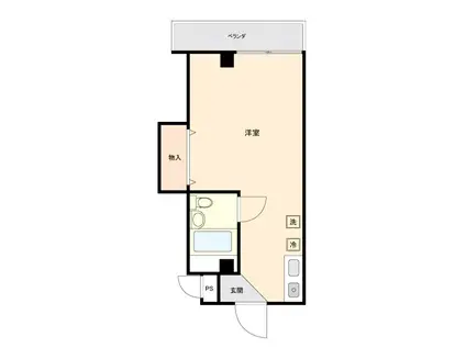 ハイムグロリア(ワンルーム/2階)の間取り写真