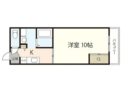 プレリュード海田(1K/3階)の間取り写真