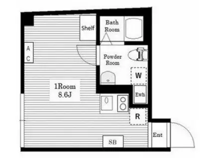 アルトゥーラ大崎(ワンルーム/4階)の間取り写真