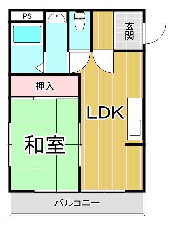 RIZEONE宝塚レジデンス(1LDK/3階)の間取り写真