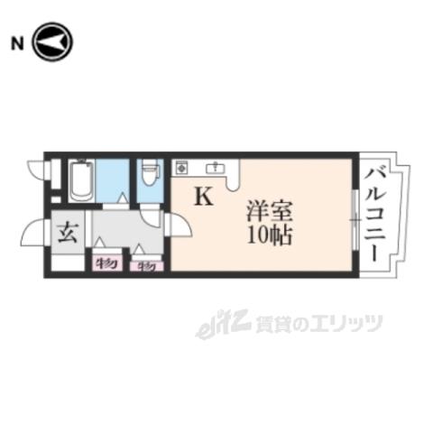 ハイツ寛(ワンルーム/3階)の間取り写真