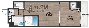 ドムス吉田(1DK/3階)の間取り写真